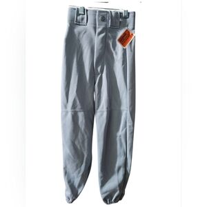 Russell Athletic Youth XS Gray Double Knee Pocketed Baseball Pants - 2 Pairs